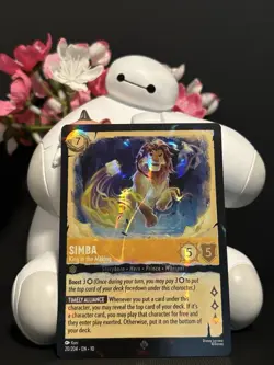 Disney Lorcana - Simba, King in the Making - Whispers - COLD FOIL - NM - Image 1