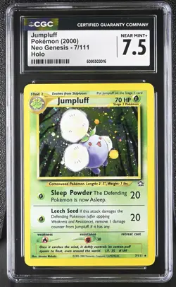 CGC 7.5 Jumpluff 7/111 Holo Neo Genesis Pokemon Card - Image 1