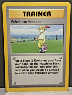 Pokemon Breeder Base Set 76/102 Pokemon Card Rare Trainer TCG WOTC - NM - Image 1
