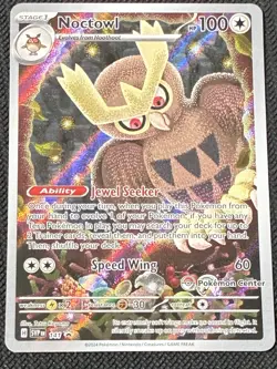 Pokemon TCG Noctowl #141 Promo Card Stellar Crown Pokemon Center Stamped - Image 1