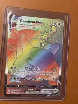 GREEDENT VMAX 272/264 NM SECRET ILLUSTRATION RARE FUSION STRIKE POKEMON CARD TCG - Image 1