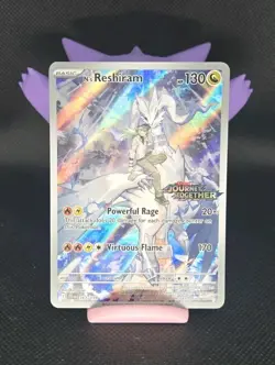 N’s Reshiram 167/159 Promo Journey Together Stamped Pokemon Card NM 167/159 - Image 1
