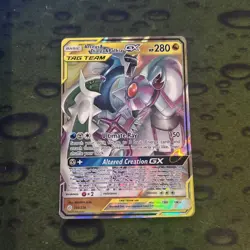 Arceus, Dialga, and Palkia GX Card - 156/236 - Pokemon Cosmic Eclipse - Image 1