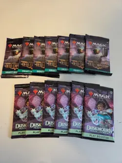 13 Booster Packs - 7x Streets of New Capenna AND 6x Duskmourn - MTG Sealed - Image 1