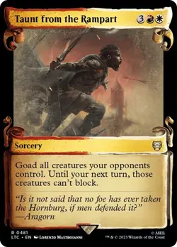 Taunt from the Rampart (Showcase Scrolls) - Commander: The Lord of the Rings MTG - Image 1