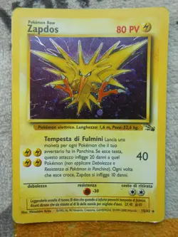 ZAPDOS 80PV 15/62 (HOLO) - FOSSILE - POKEMON - WIZARDS - TRES BON ETAT - ITALIEN - Image 1