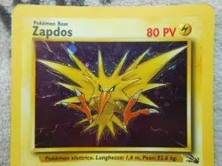 ZAPDOS 80PV 15/62 (HOLO) - FOSSILE - POKEMON - WIZARDS - TRES BON ETAT - ITALIEN - Image 2