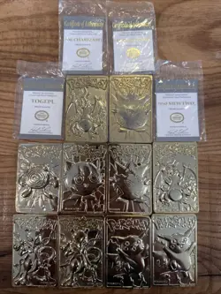 1999 Burger King Pokemon 23K Gold Plated Cards 10 Cards - Read Description - Image 1