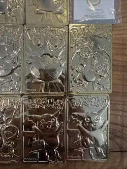 1999 Burger King Pokemon 23K Gold Plated Cards 10 Cards - Read Description - Image 2