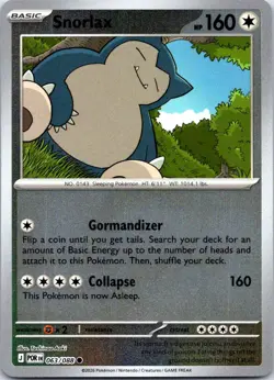 Snorlax 063/088 Common Perfect Order Pokemon Reverse Holo NM - Image 1