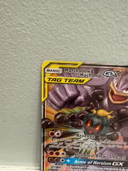 [NM/M!] Pokemon Marshadow & Machamp GX Ultra Rare Full Art Holo TAG TEAM 82/214 - Image 2