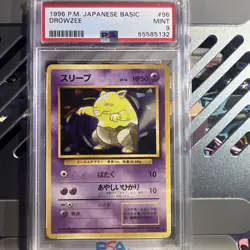 Pokemon PSA 9 MINT JAPANESE Drowzee (スリーフ) No 096 Base Set 1996 S#6614 - Image 1