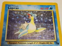Pokemon TCG Lapras Fossil 10/62 Holo 1999-2000 Wizards Base Set Copyright... - Image 2