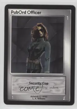 1995 Shadowfist Collectible Card Game Standard PubOrd Officer - Image 1