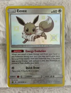 Pokemon TCG Eevee SV41/SV94 Hidden Fates Shiny Vault Holo Baby Shiny Rare NM - Image 1