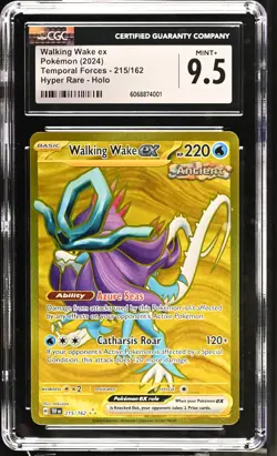 Pokemon GRADED Walking Wake ex 215/162 Temporal Forces HR 9.5 CGC ENGLISH - Image 1