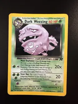 Dark Weezing Team Rocket 14/82 Holo Unlimited Rare Pokemon - Image 1