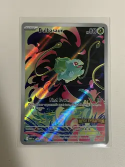 Pokemon TCG Mega Evolution Bulbasaur #133/132 Stamped Promo NM - Image 1