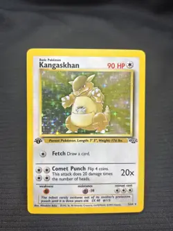 Pokemon TCG 1st Edition Kangaskhan Jungle Holo Rare 5/64 WOTC VTG 1999 - Image 1