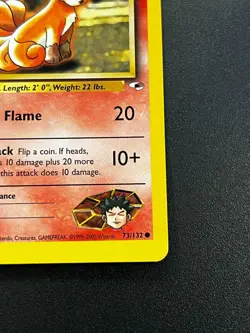 Brock's Vulpix 73/132 - Gym Heroes Vintage WOTC Pokemon TCG Card LP - Image 3