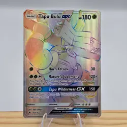 Pokemon TCG 2017 Sun & Moon Burning Shadows Rainbow Rare Tapu Bulu GX 149/147 NM - Image 1