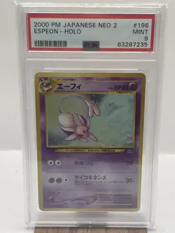 ESPEON 2000 Japanese Neo 2 #196 Holo Rare PSA 9 MINT - Image 1