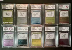 Pokemon Yu Nagaba COMPLETE SEQUENTIAL SET Eeveelutions + Pikachu - ACE 10&9 - Image 1