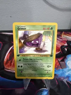 Grimer 57/82 Common 1st Edition Team Rocket Pokemon Card NM - Image 1
