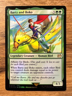 Magic MTG Final Fantasy Bartz and Boko #175 *FOIL* Prerelease Promo 2025 - Image 1