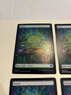 MTG Forest #281 (SHOWCASE) Dominaria United Mint Foil x1 Reg x5 - Image 1