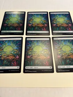 MTG Forest #281 (SHOWCASE) Dominaria United Mint Foil x1 Reg x5 - Image 2