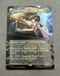 Peter Parker & Amazing Spider-Man Foil MTG 0208 NM Mythic - Image 2
