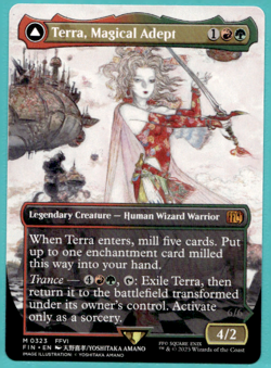 TERRA, MAGICAL ADEPT BORDERLESS FINAL FANTASY FIN HUMAN WIZARD WARRIOR MTG 323 - Image 1