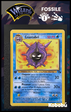 Carte Pokemon Crustabri 32/62 Edition 1 Ed 1 Fossile Wizards 2 - Image 1