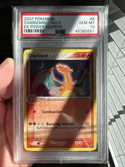 Pokemon TCG Charizard EX Power Keepers Holo Rare Card 6/108 MP Condition PSA 10 - Image 1