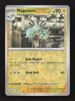 Magneton 082/165 Uncommon 151 Pokemon Reverse Holo Near Mint - Image 1