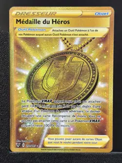 Carte Pokemon Medaille Du Heros 201/185 EB4 Voltage eclatant epee et bouclier - Image 2