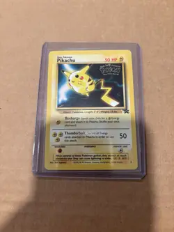 Pikachu (WB Pokemon The First Movie) #4 WOTC Black Star Promo Stamped - Image 1