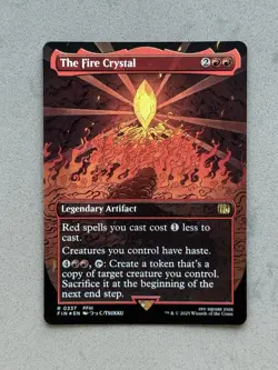The Fire Crystal #337 FOIL - Borderless - MTG Final Fantasy FIN English - NM - Image 1