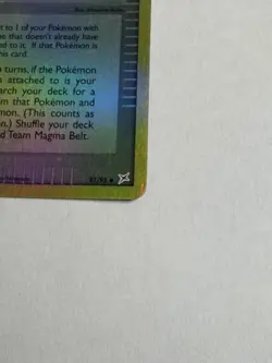 Pokemon TCG Team Magma Belt 81/95 EX Team Magma vs Team Aqua Holo Uncommon 2004 - Image 3