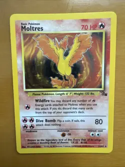 Moltres 12/62 - Holo Unlimited Rare Fossil Set - LP - Pokemon TCG Card - Image 1