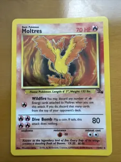 Moltres 12/62 - Holo Unlimited Rare Fossil Set - LP - Pokemon TCG Card - Image 2