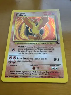 Moltres 12/62 - Holo Unlimited Rare Fossil Set - LP - Pokemon TCG Card - Image 4