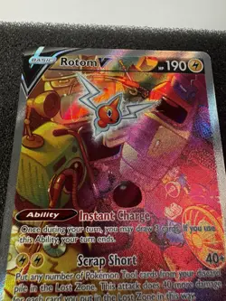 Pokemon TCG 2022 Rotom V (Alternate Full Art) 177/196 Secret Rare Lost Origin - Image 3
