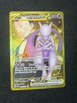 Team Rockets Mewtwo ex 240/182 Destined Rivals Hyper Rare Pokemon English NM - Image 1