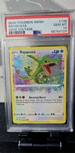 Pokemon Rayquaza Amazing Rare Vivid Voltage 138/185 PSA 10 GEM MINT - Image 3