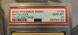 Pokemon Rayquaza Amazing Rare Vivid Voltage 138/185 PSA 10 GEM MINT - Image 4