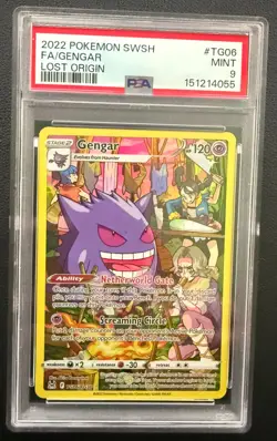 2022 Pokemon Lost Origin GENGAR Trainer Gallery TG06/TG30 PSA 9 MINT - Image 1