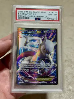 Pokemon Mewtwo EX PSA 8 XY 2016 Black Star Promo SPC #XY125 Low Pop 401 - Image 1