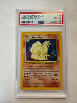 Pokemon Base Set Ninetales Holo #12 PSA 6 - Image 1